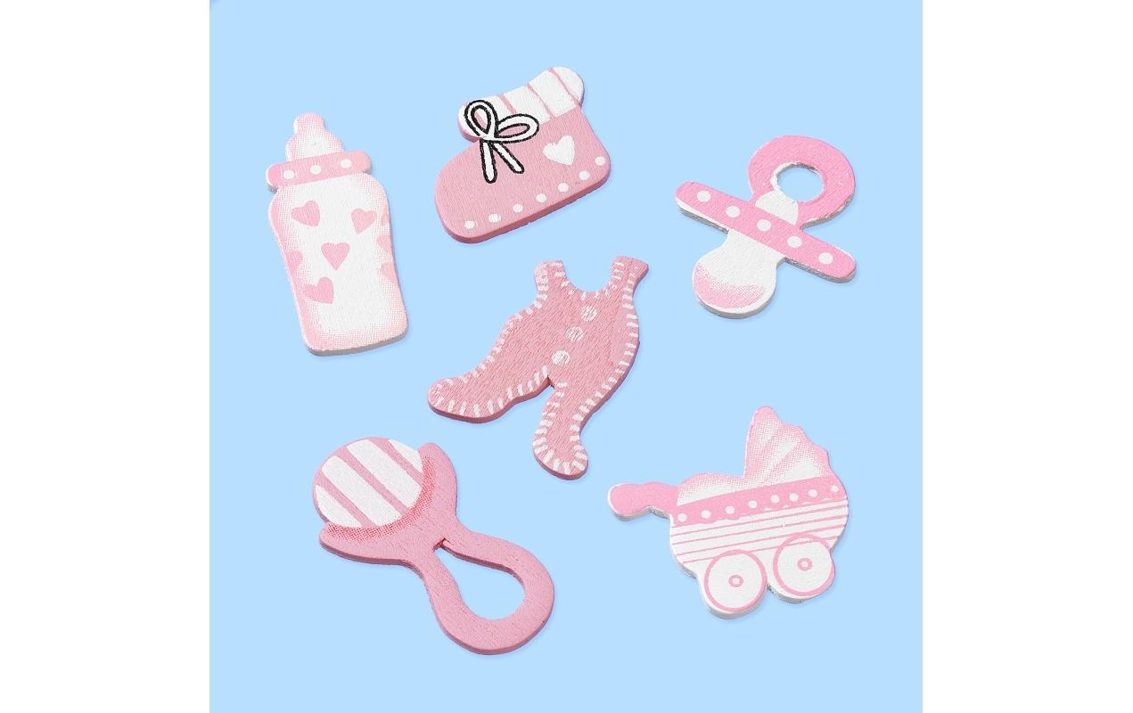 HobbyFun Miniatur-Figur Baby Mädchen Hellrosa