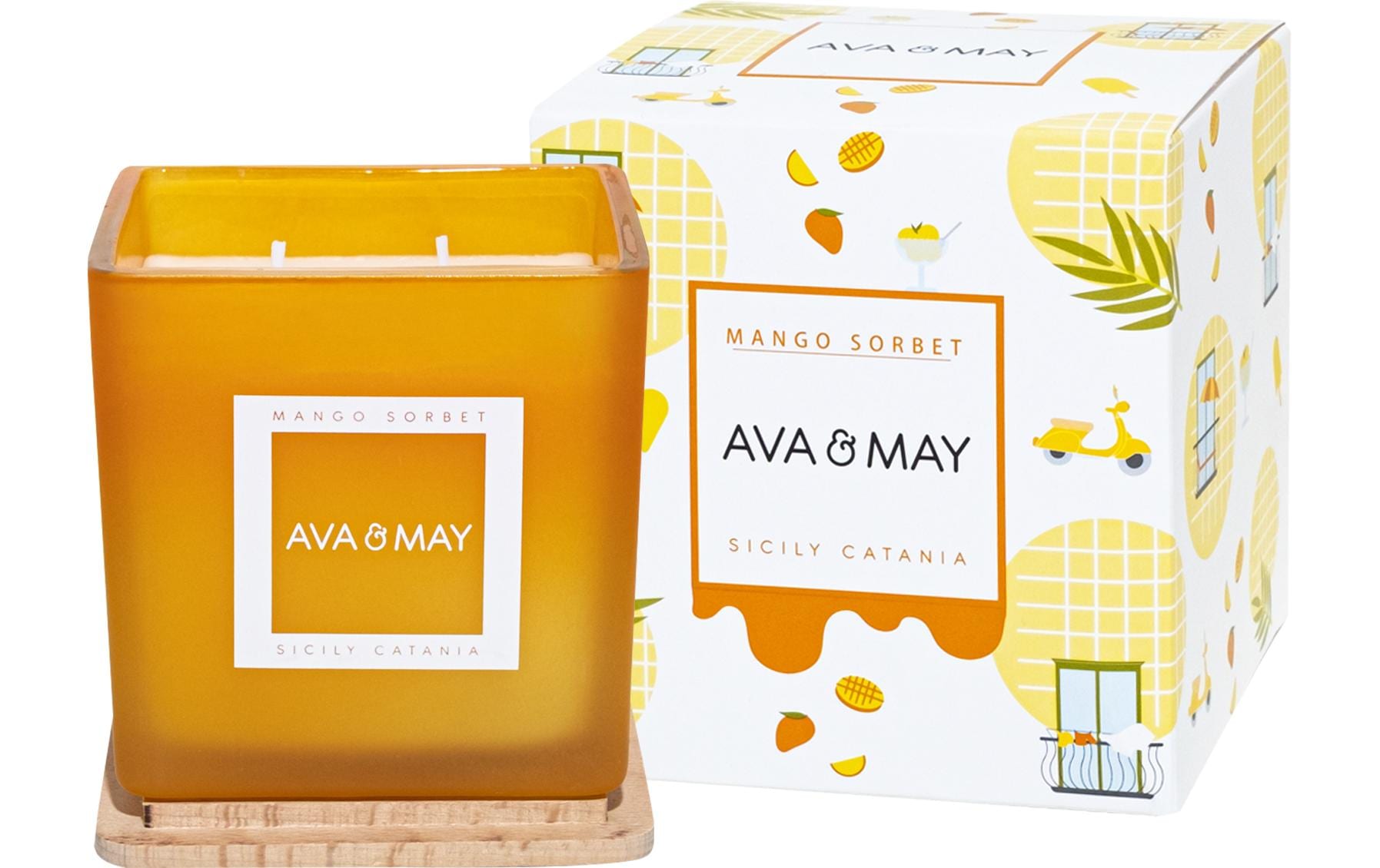 AVA & MAY Mango Sorbet Duftkerze 450 g