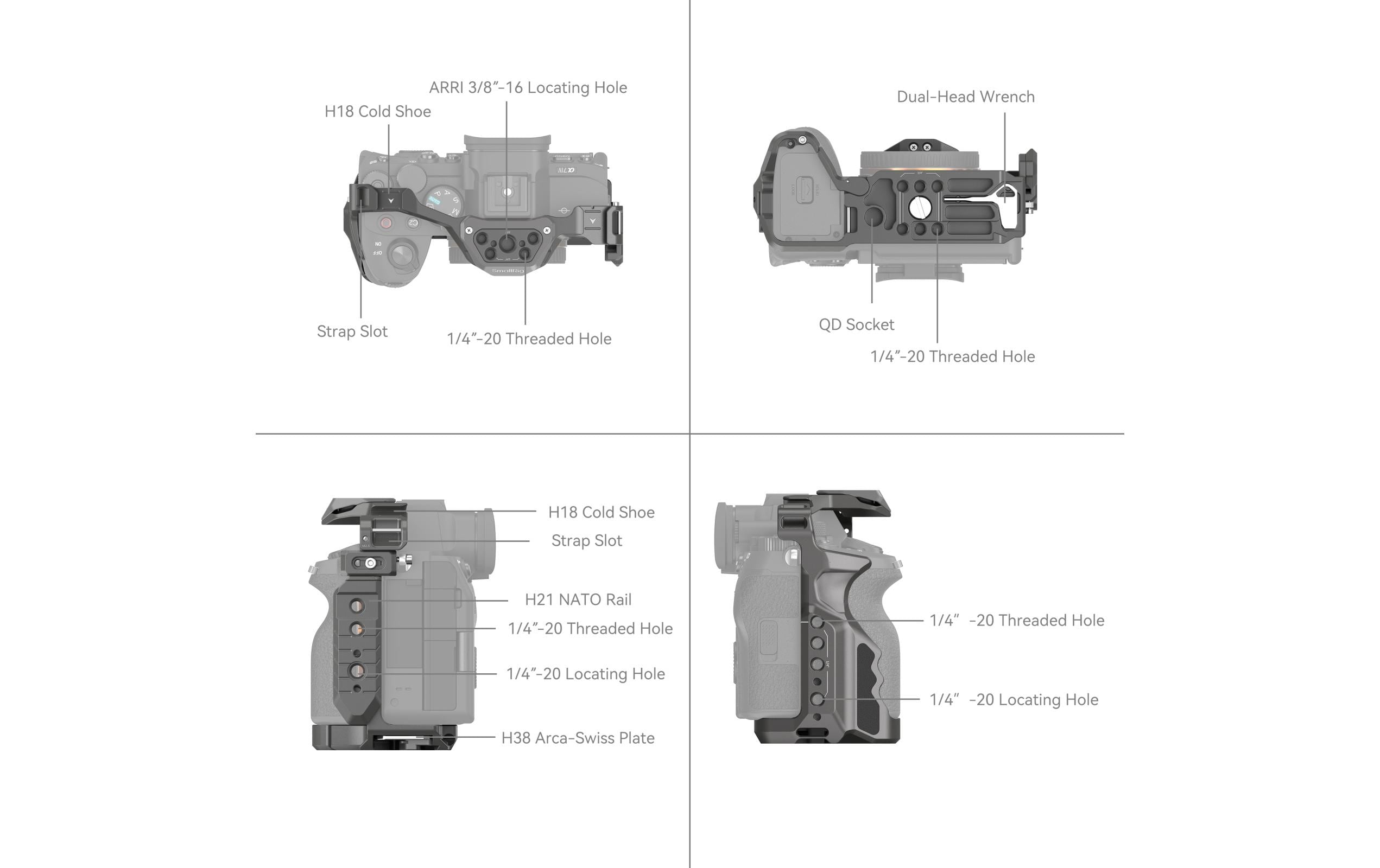 Smallrig Cage Kit HawkLock Schnellspanner für Sony A Serie