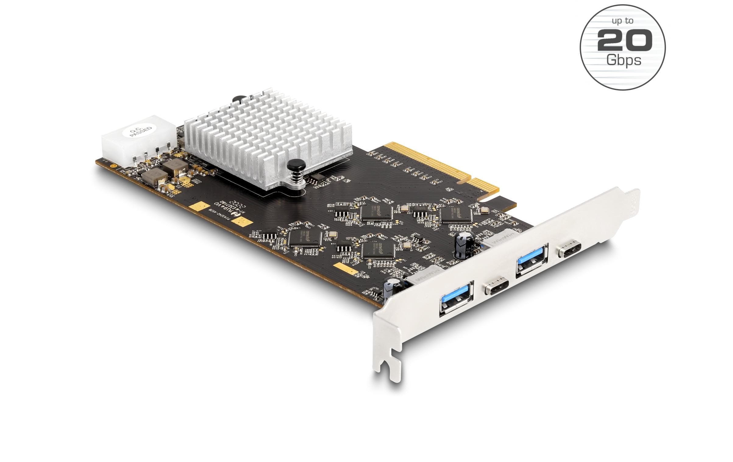 Delock PCI-Express-Karte 2x USB Type-C, 2x USB Type-A Delock PCI-Express-Karte 2x USB Type-C, 2x USB Type-A