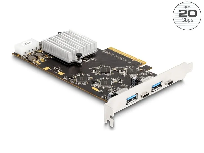 Delock PCI-Express-Karte 2x USB Type-C, 2x USB Type-A Delock PCI-Express-Karte 2x USB Type-C, 2x USB Type-A