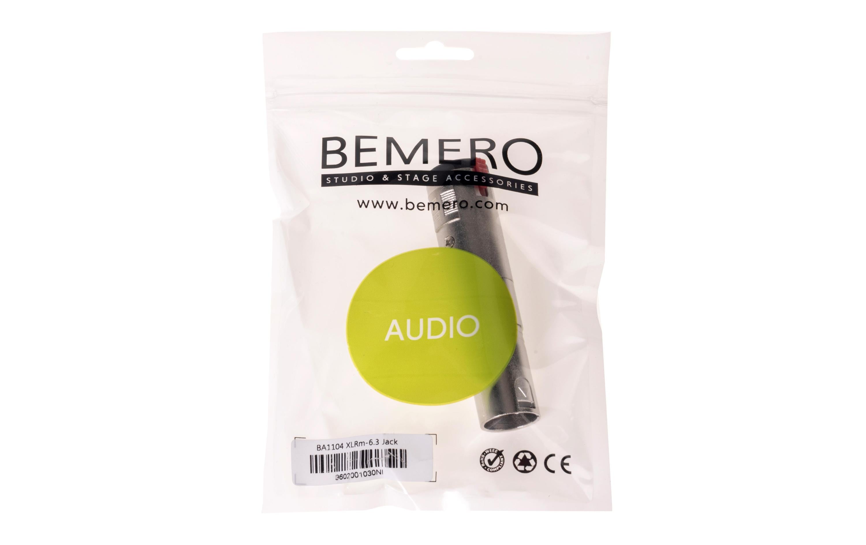 Bemero Audio-Adapter BA1104 XLR 3 Pole male - Klinke 6,3mm female