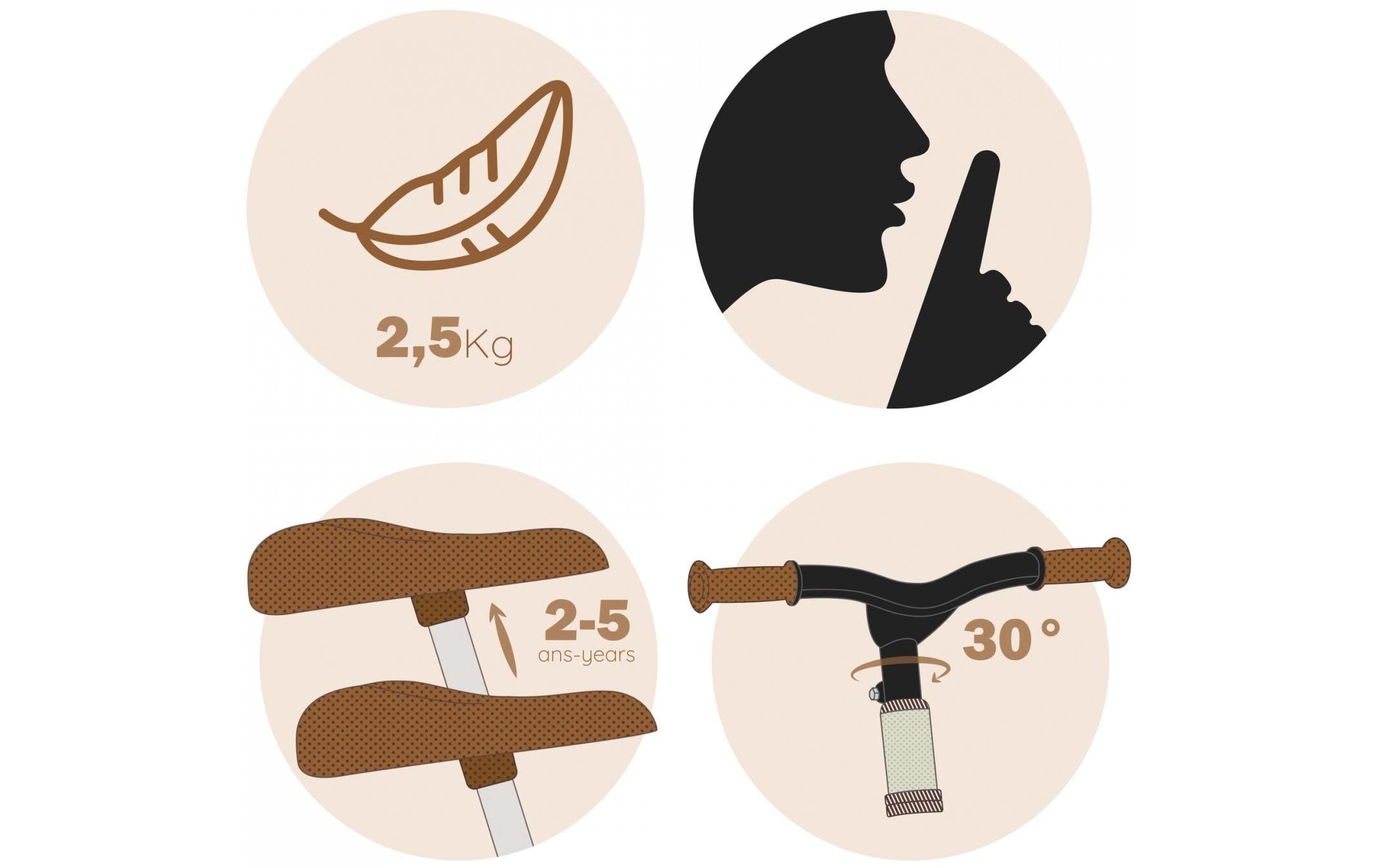 Smoby Kinder-Laufrad First Bike Schwarz/Weiss