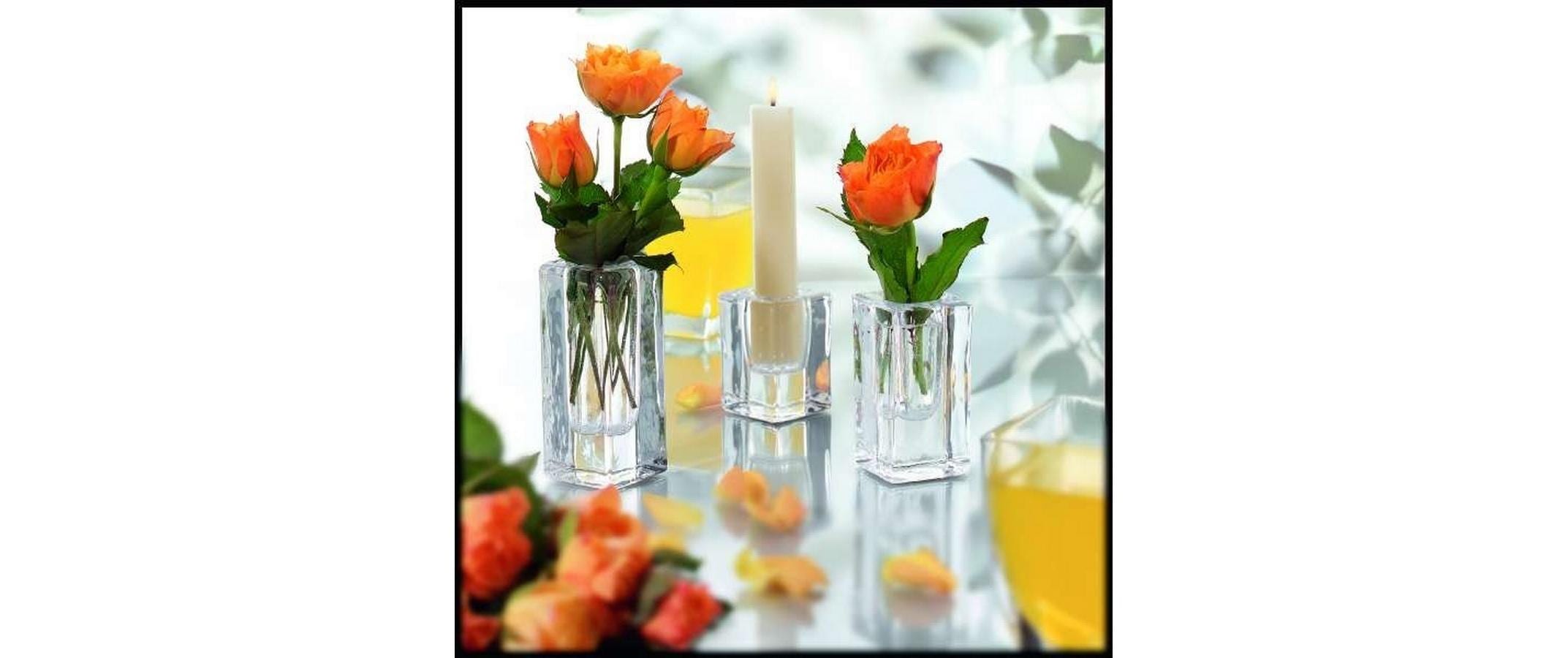 Pajoma Kerzenhalter eckig 1 Stück, Transparent