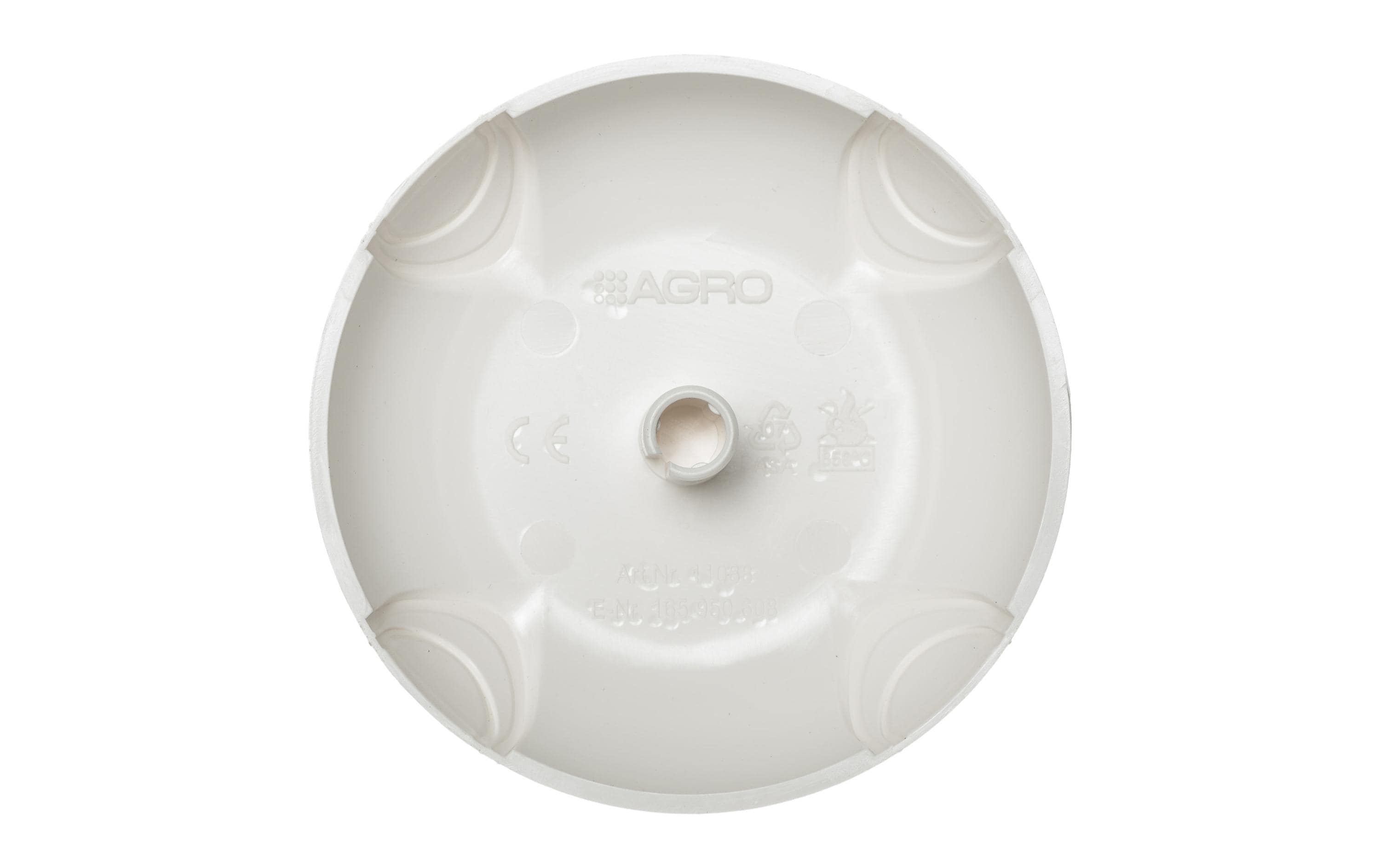 AGRO Deckenrosette Ø 80 mm rund mit vier Rohreinführungen AGRO Deckenrosette Ø 80 mm rund mit vier Rohreinführungen