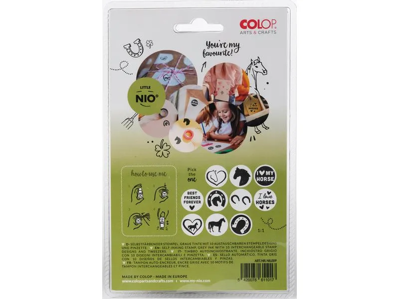 Colop Nio Stempelset Little NIO Set Pferde 10-teilig