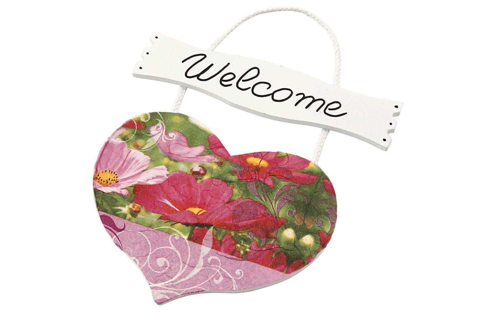 Creativ Company Holzartikel 28 cm Schild, Herz