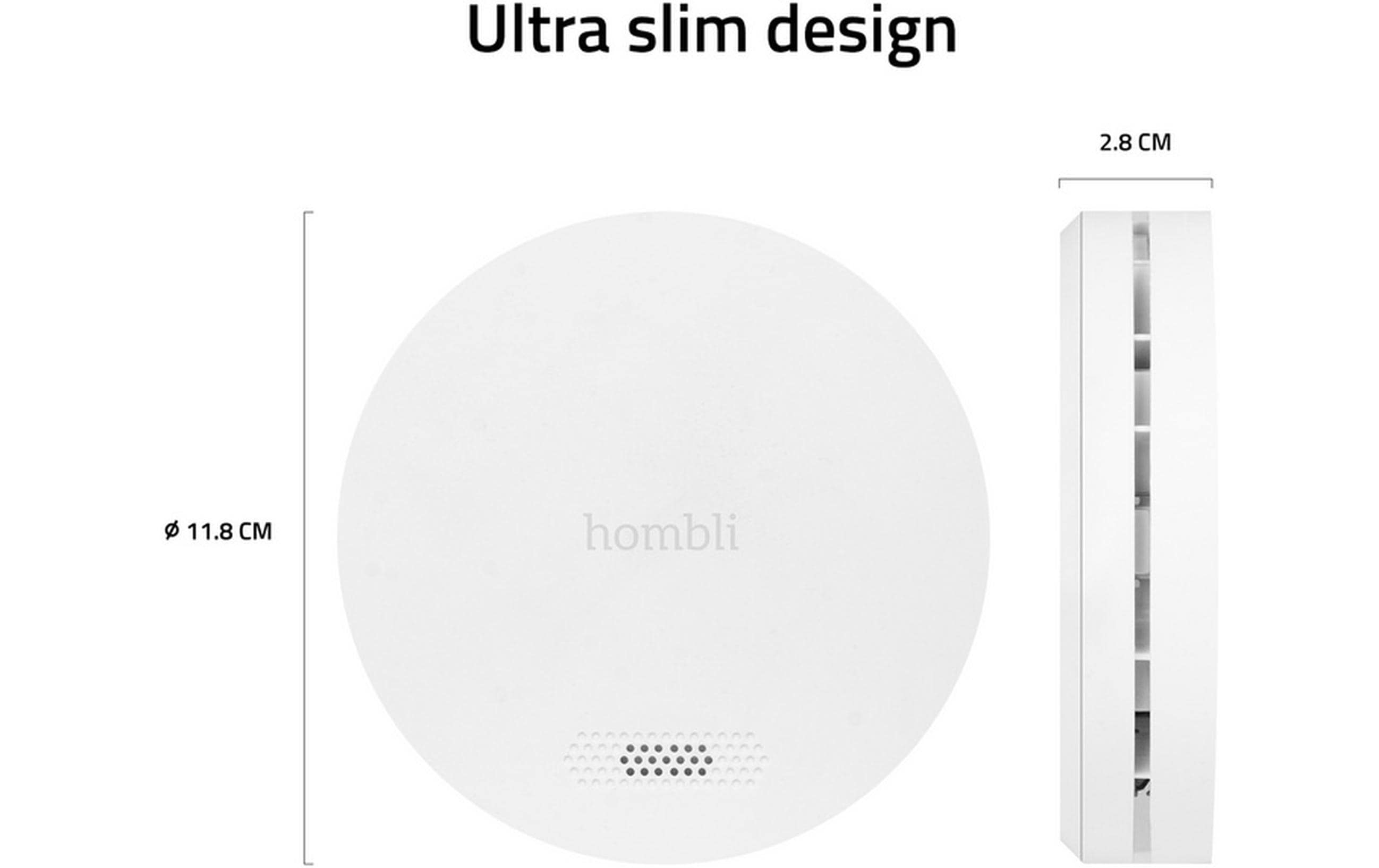 hombli Smart Smoke Detector 2+1 - weiss