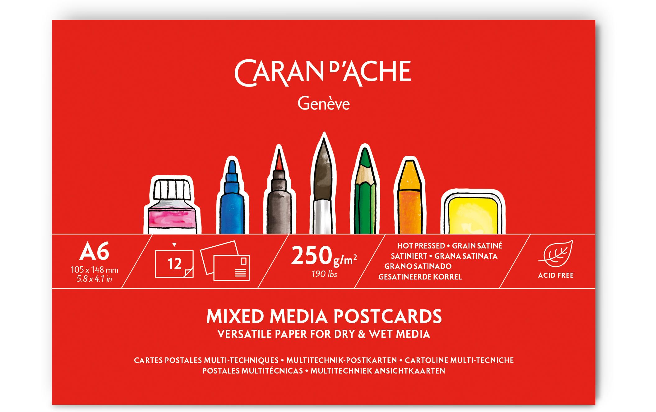 Caran d'Ache Postkartenblock Multitechnik A6 Caran d'Ache Postkartenblock Multitechnik A6