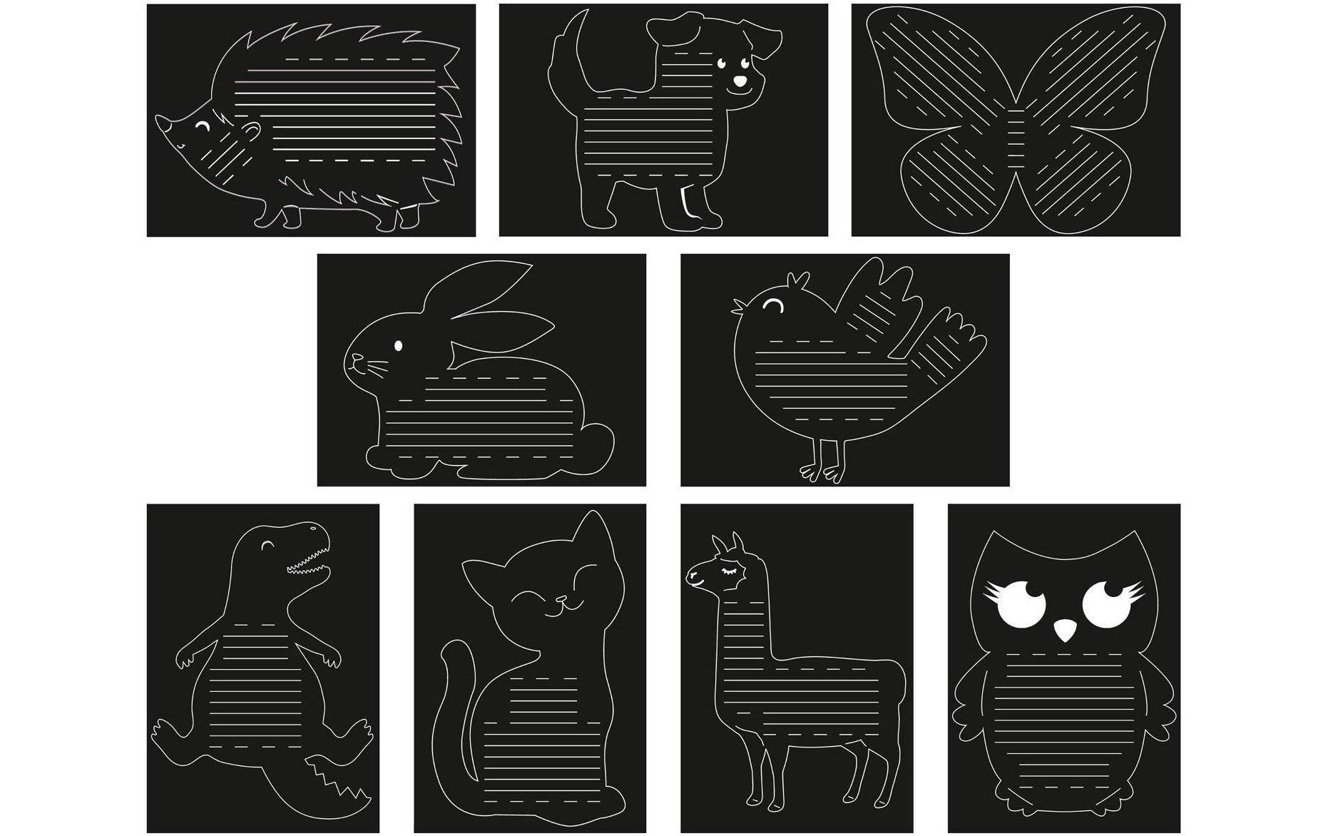 URSUS Bastelpapier für 9 Flechtmotive A4, 300 g/m², Mehrfarbig