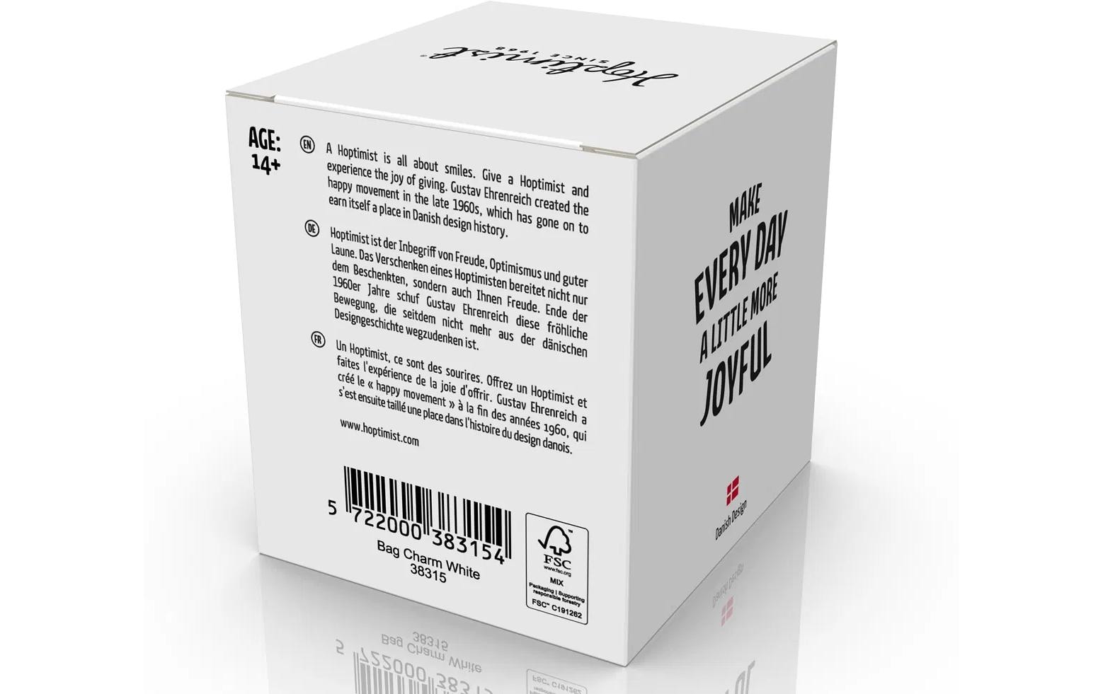 Hoptimist Taschenanhänger, Weiss