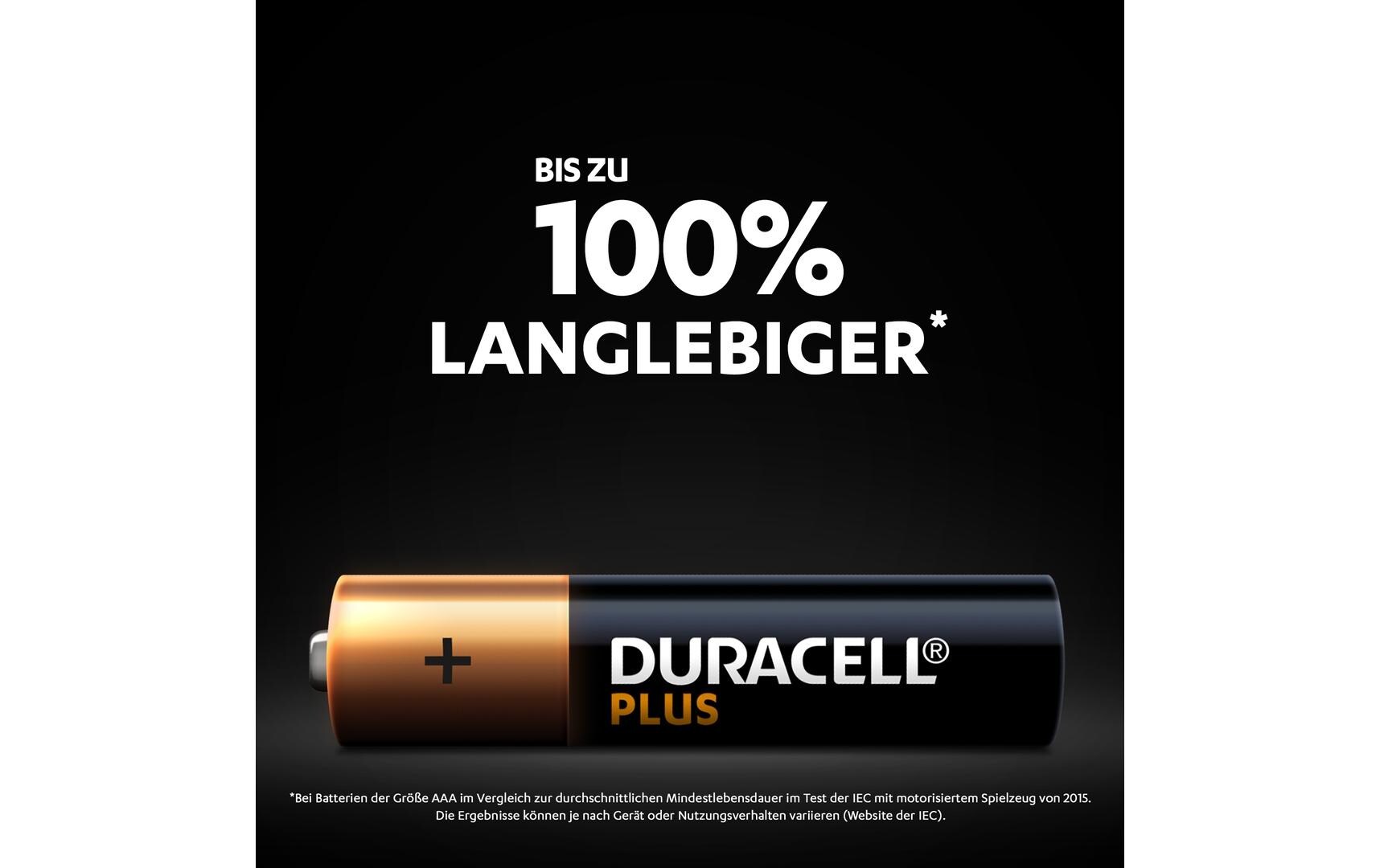 Duracell Batterie Plus Power AAA/LR03 K4 4 Stück