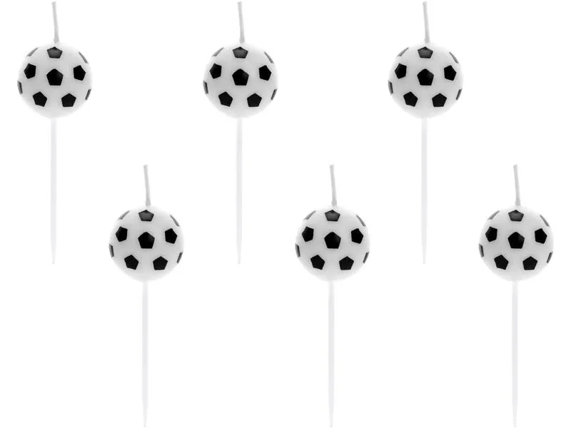Partydeco Kerze Fussball 6 Stück Partydeco Kerze Fussball 6 Stück