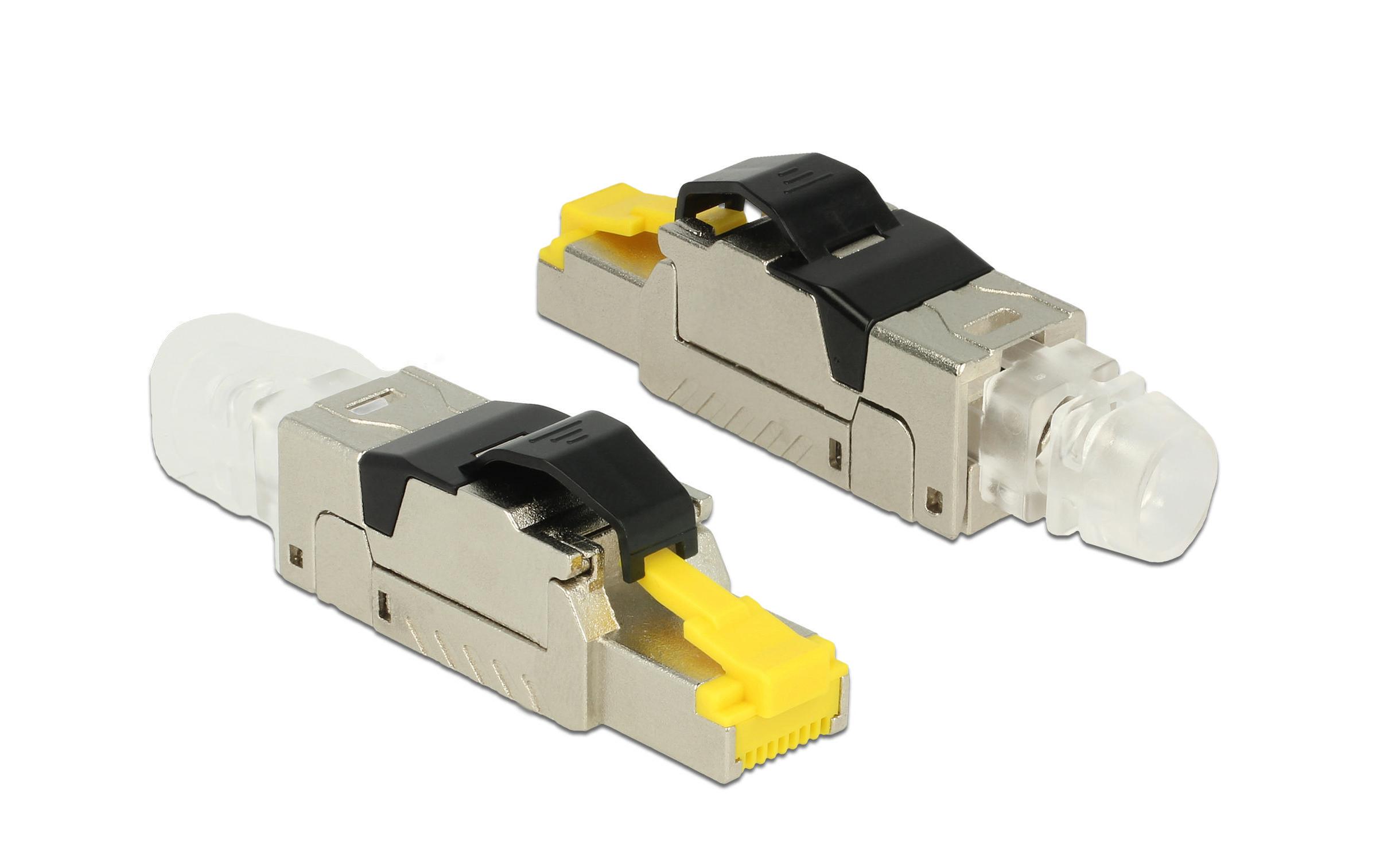 Delock Stecker RJ45 Cat.8.1 Feldkonfektion, 1 Stück, AWG22-24 Delock Stecker RJ45 Cat.8.1 Feldkonfektion, 1 Stück, AWG22-24