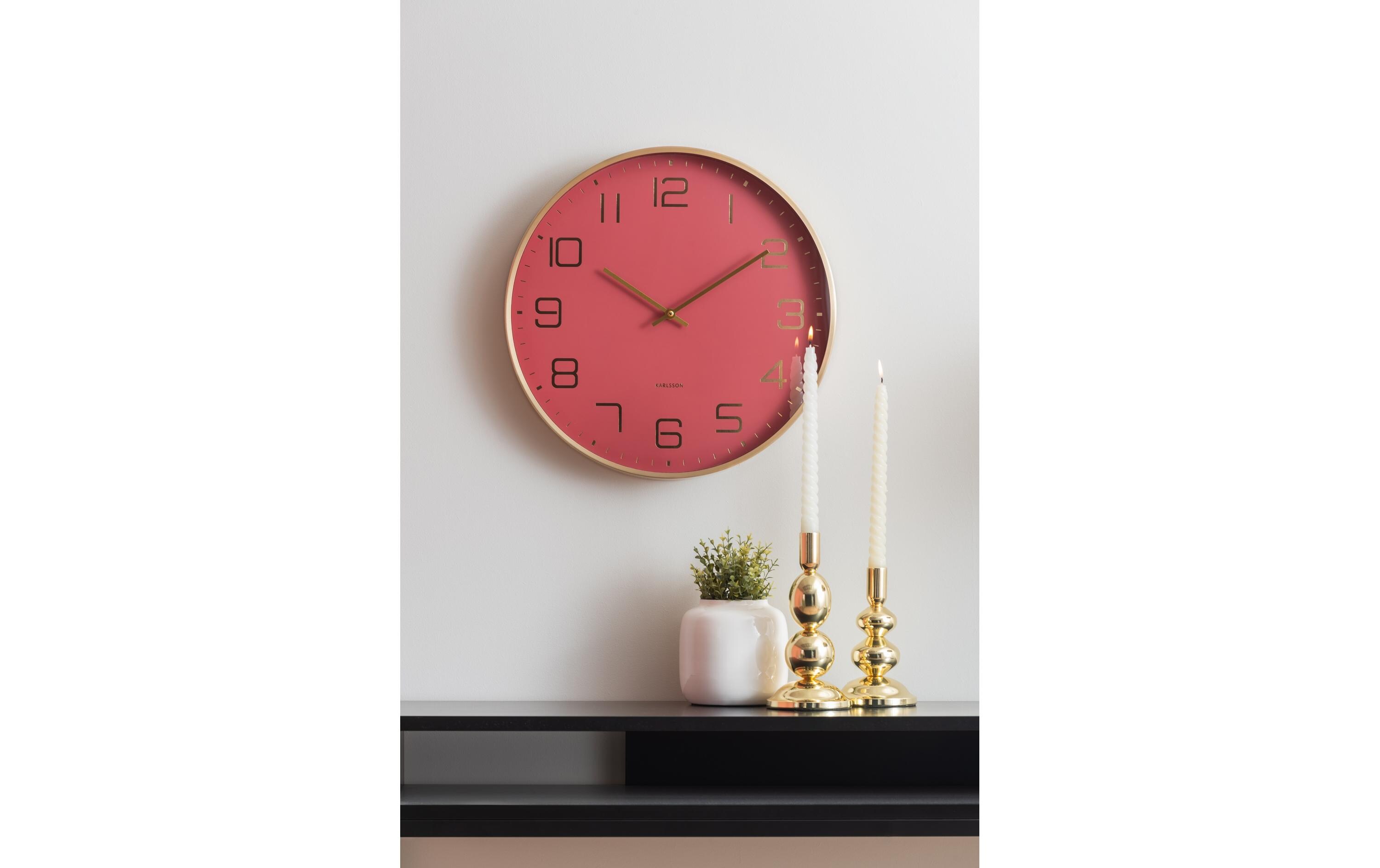 KARLSSON Wanduhr Elegance Glow Red ochre