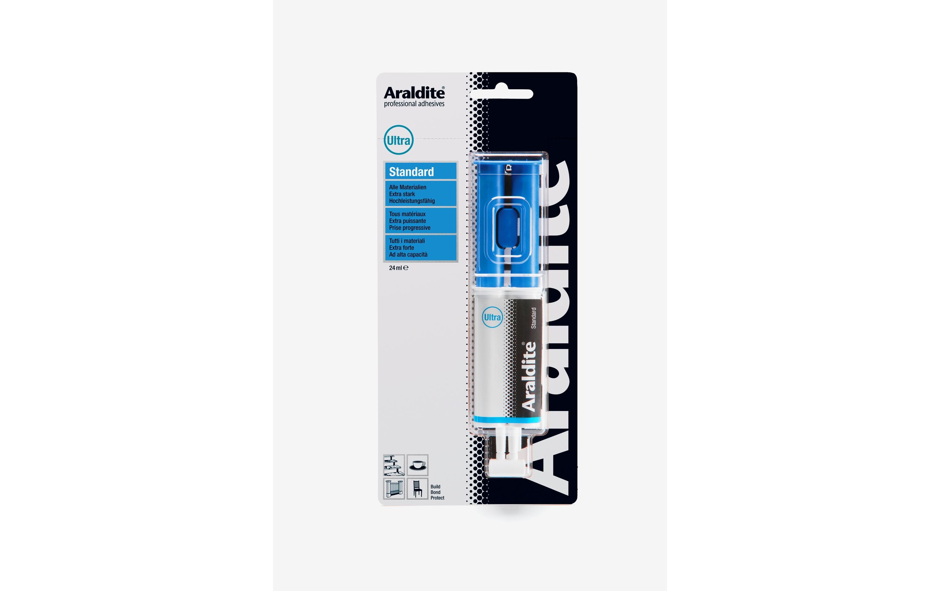Araldite Zweikomponentenkleber Standard Ultra Strong 24 ml Spritze Araldite Zweikomponentenkleber Standard Ultra Strong 24 ml Spritze