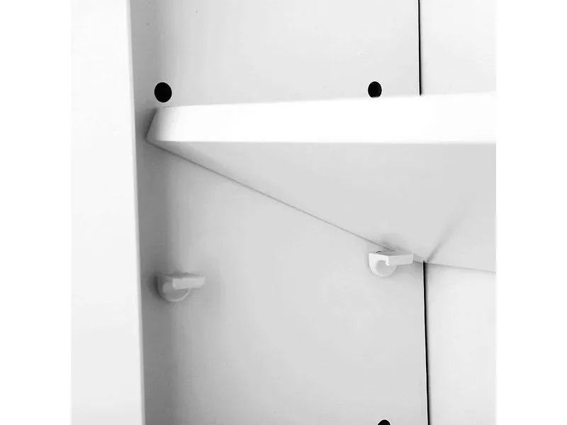 VASAGLE Badezimmerregal mit Spiegel 55 x 60 cm, Weiss VASAGLE Badezimmerregal mit Spiegel 55 x 60 cm, Weiss