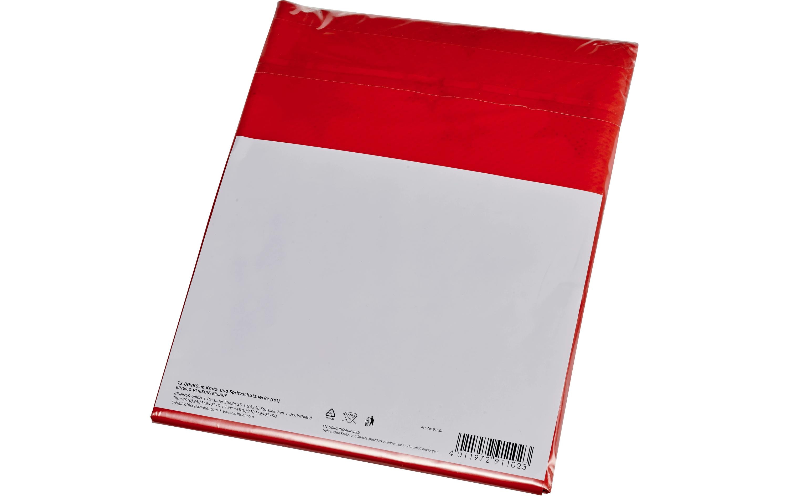 Krinner Unterlegdecke, 80 x 80 cm, Rot / Weiss