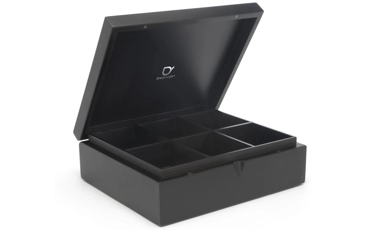 Bredemeijer Teebeutel-Box 6 Fächer, Schwarz
