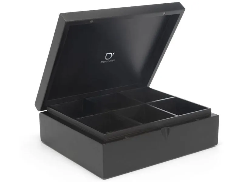 Bredemeijer Teebeutel-Box 6 Fächer, Schwarz Bredemeijer Teebeutel-Box 6 Fächer, Schwarz
