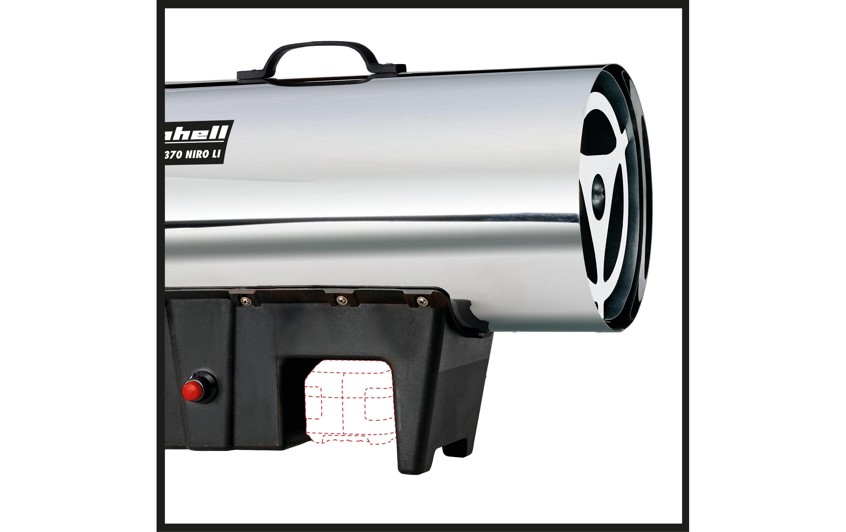 Einhell Heizgebläse Akku-Heissluftgenerator GE-HG 18/37Niro Li Solo