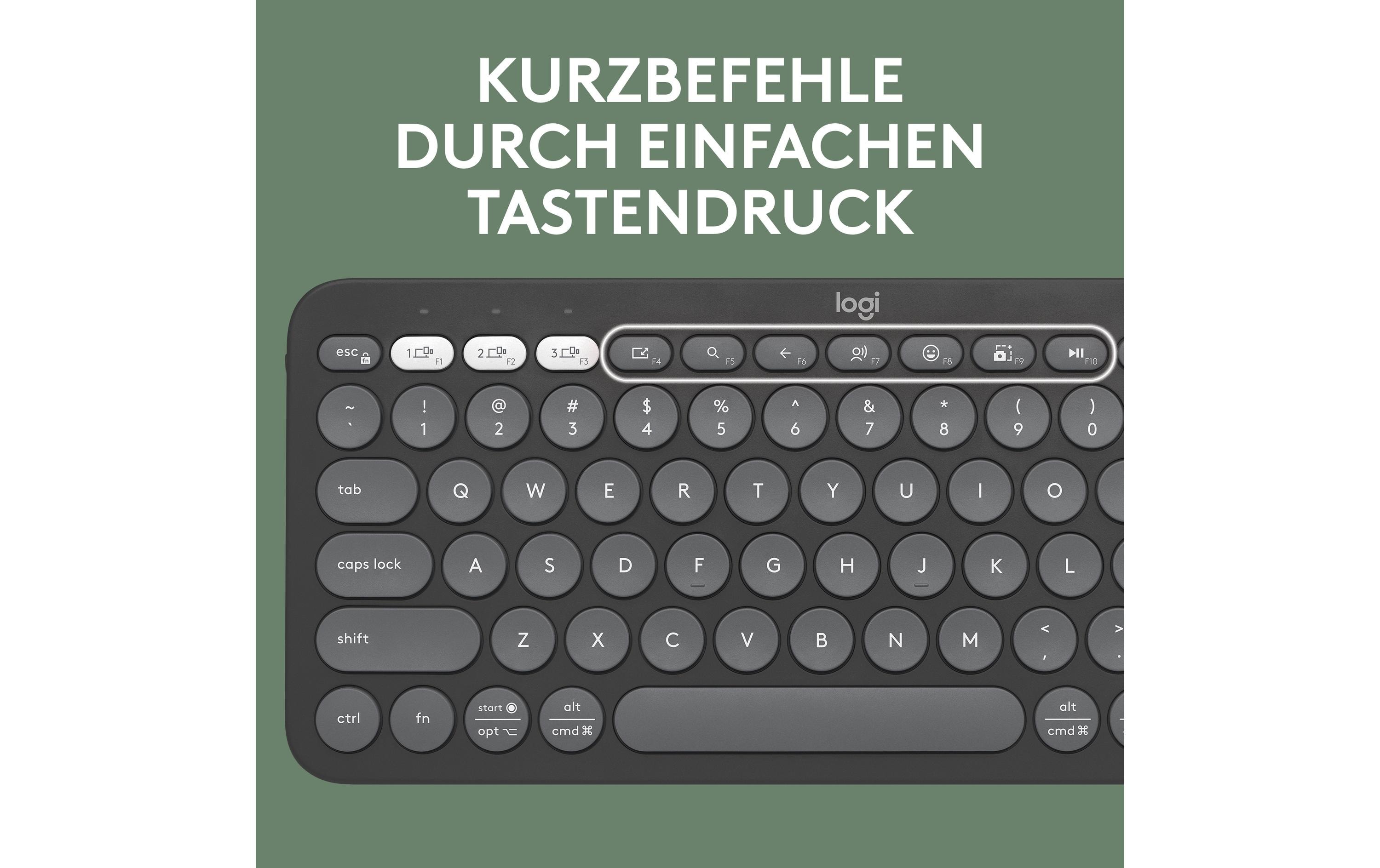 Logitech Pebble Keys 2 K380s Multi-Device-Tastatur Graphit