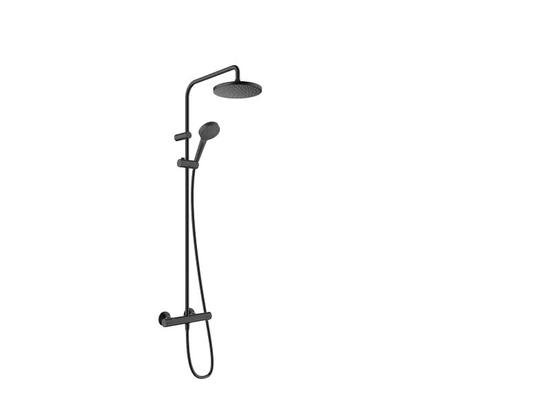 hansgrohe Vernis Blend Showerpipe 200 1jet Mattschwarz, mit Thermostat hansgrohe Vernis Blend Showerpipe 200 1jet Mattschwarz, mit Thermostat