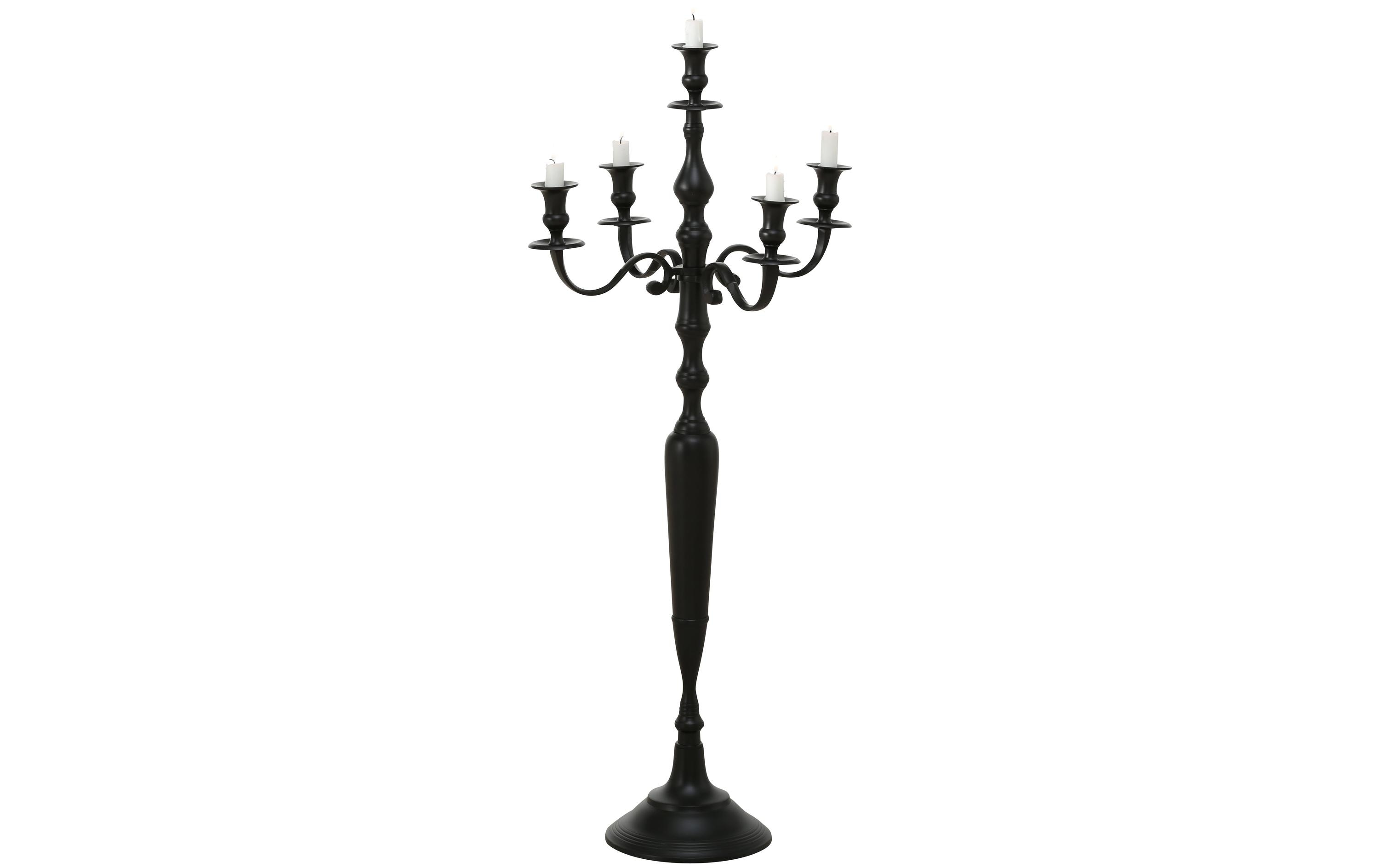 Boltze Kerzenständer Victoria Aluminium, Schwarz