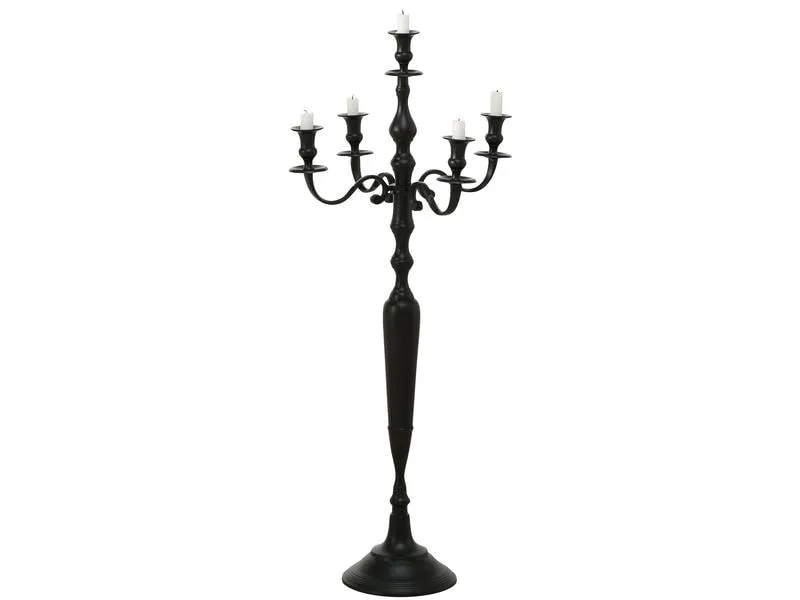 Boltze Kerzenständer Victoria Aluminium, Schwarz