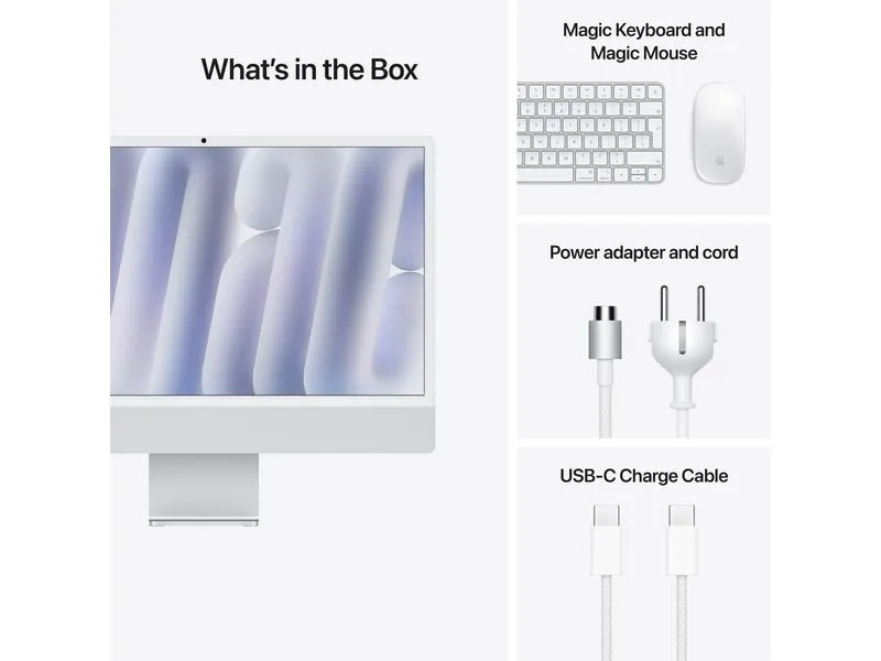 Apple iMac 24 M4 8C GPU / 512 GB / 24 GB Silber