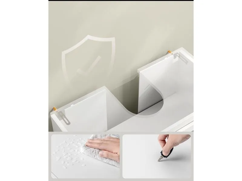 VASAGLE Waschbeckenschrank 60 x 60 cm, Weiss