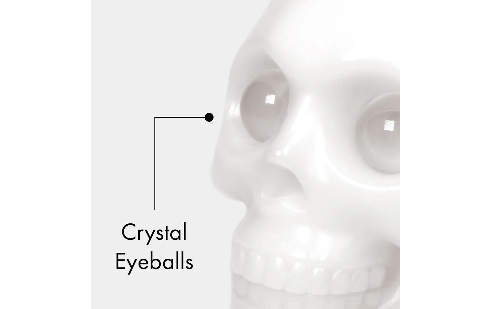 54Celsius Kerze Totenkopf 14 cm x 11.5 cm, Weiss