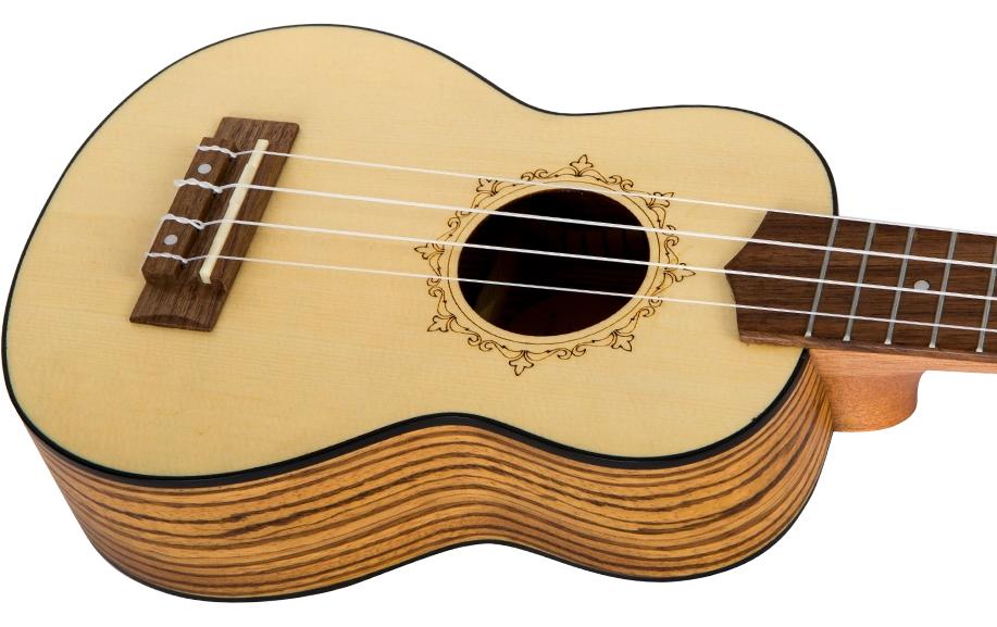 Flight Ukulele Soprano – Spruce/Zebrano