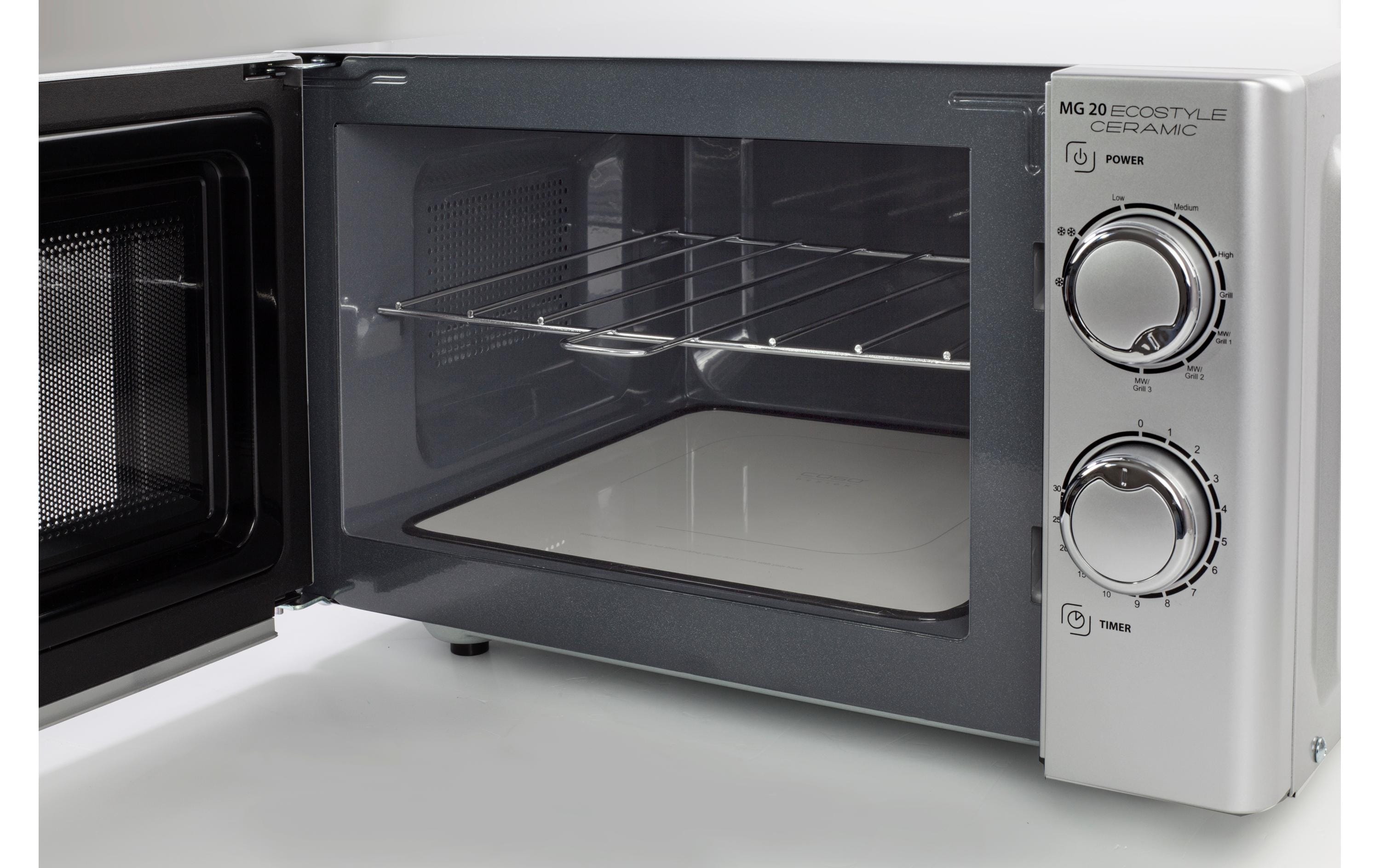 Caso Mikrowelle MG 20 Ecostyle Ceramic Schwarz/Silber