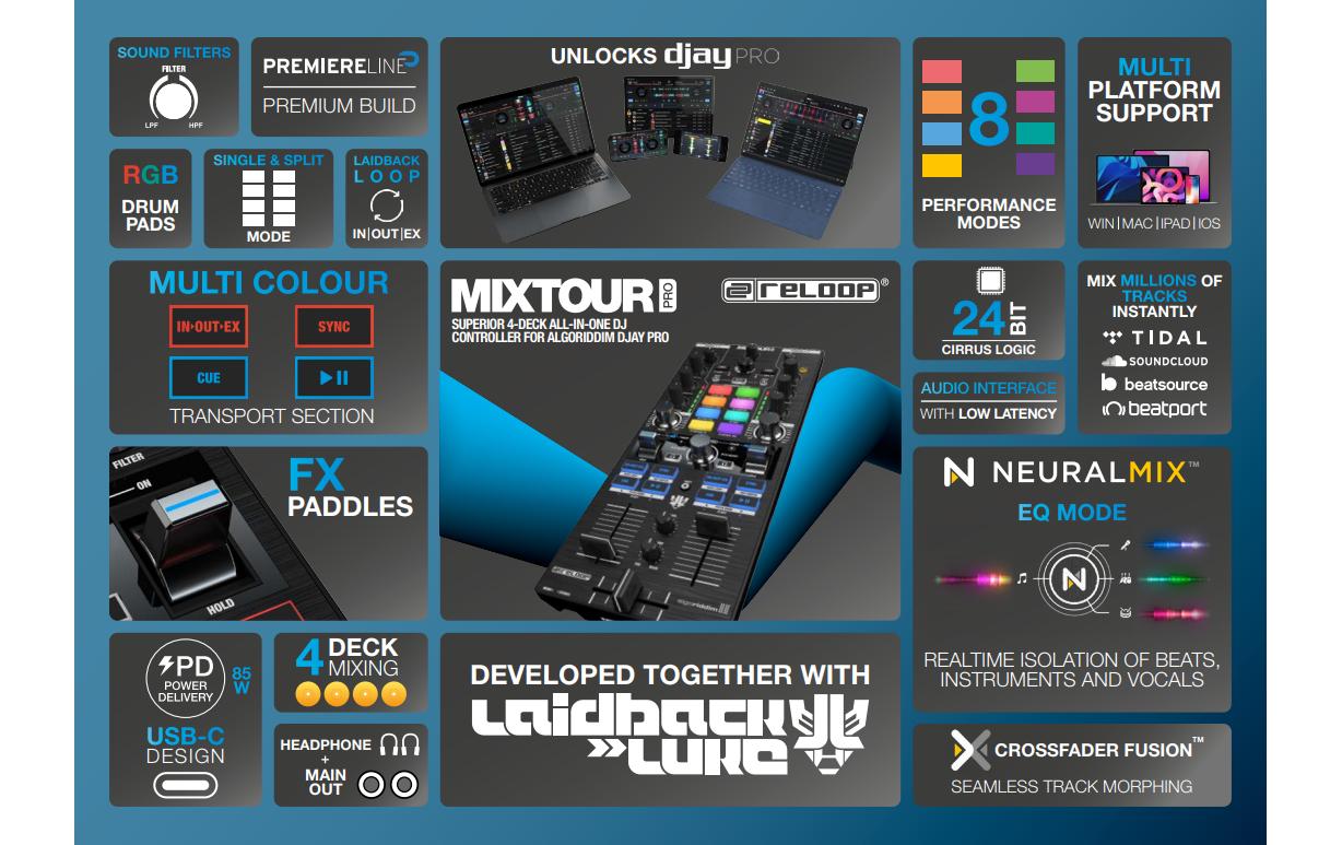 Reloop DJ-Controller Mixtour Pro Reloop DJ-Controller Mixtour Pro