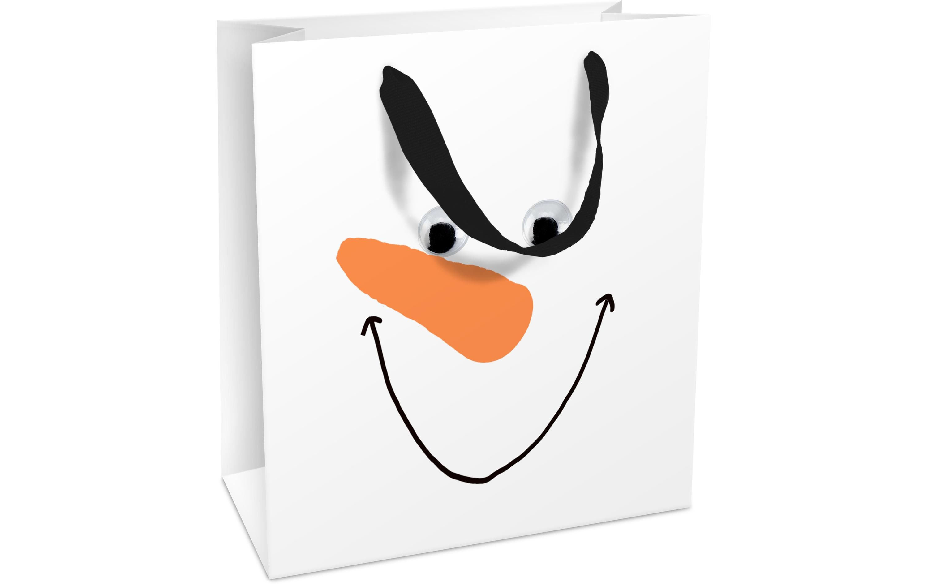 Braun + Company Geschenktasche Happy Snowman 18 x 21 x 8 cm