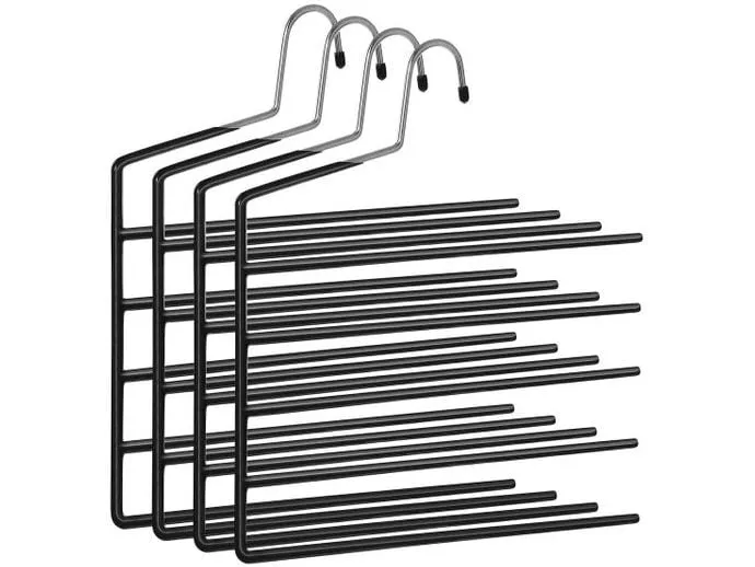 Songmics Kleiderbügel Mehrfach 4 Stück, Schwarz Songmics Kleiderbügel Mehrfach 4 Stück, Schwarz