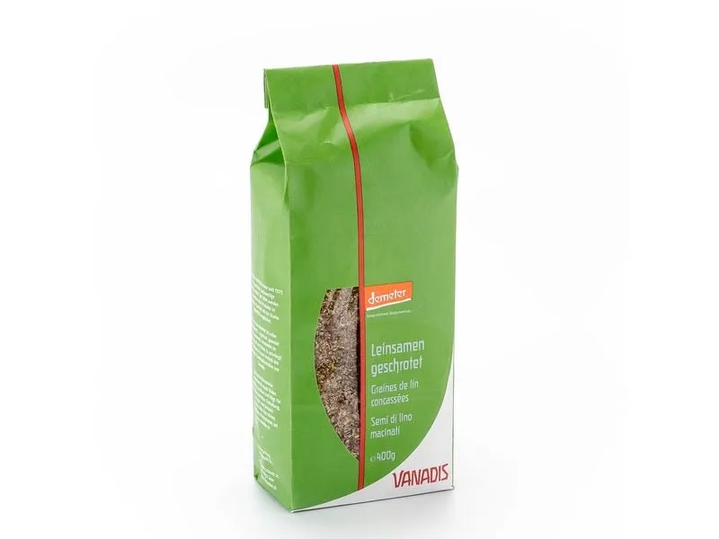 Vanadis Leinsamen geschrotet, Demeter 400 g