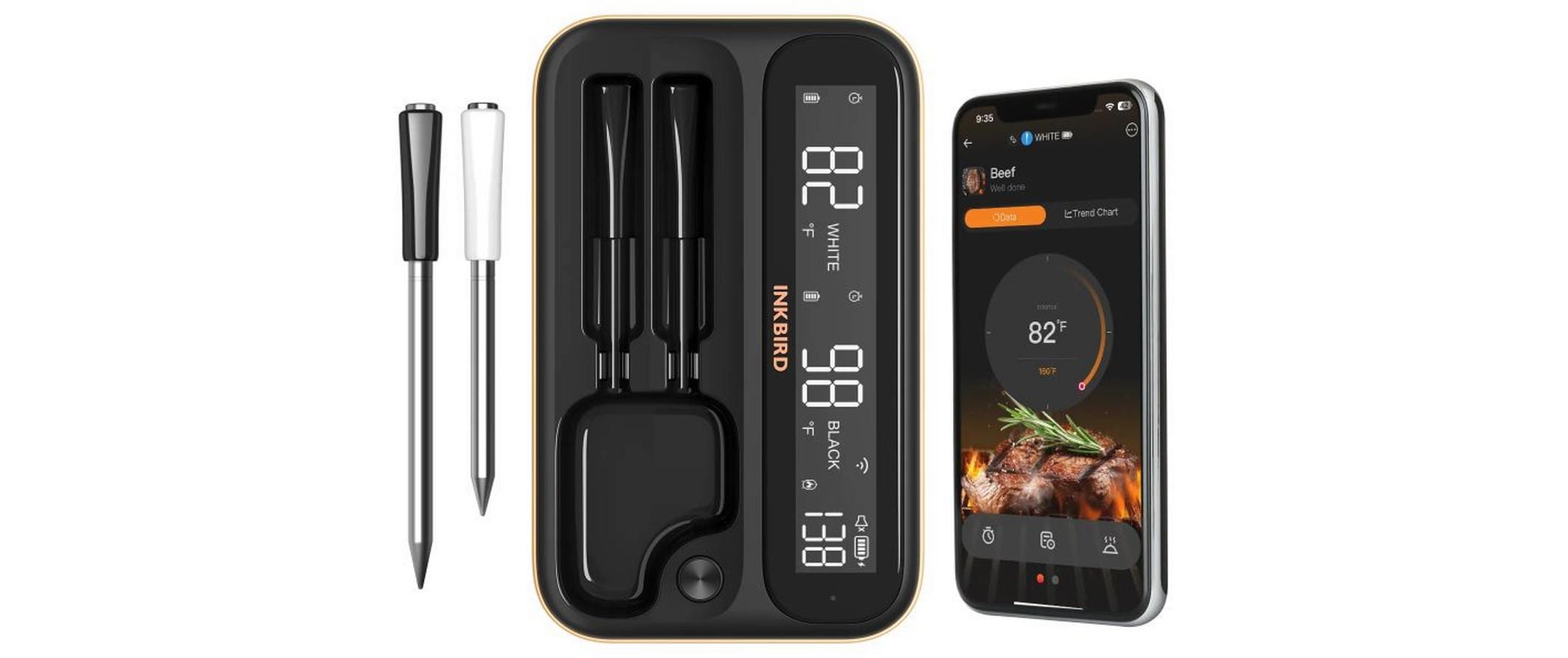 Inkbird Fleischthermometer INT-12-BW Doppelsonde