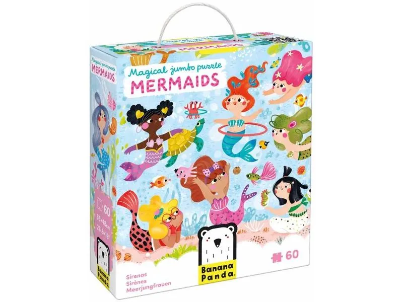 Banana Panda Puzzle Magical Jumbo Meerjungfrauen Pappe 60 Teile Banana Panda Puzzle Magical Jumbo Meerjungfrauen Pappe 60 Teile