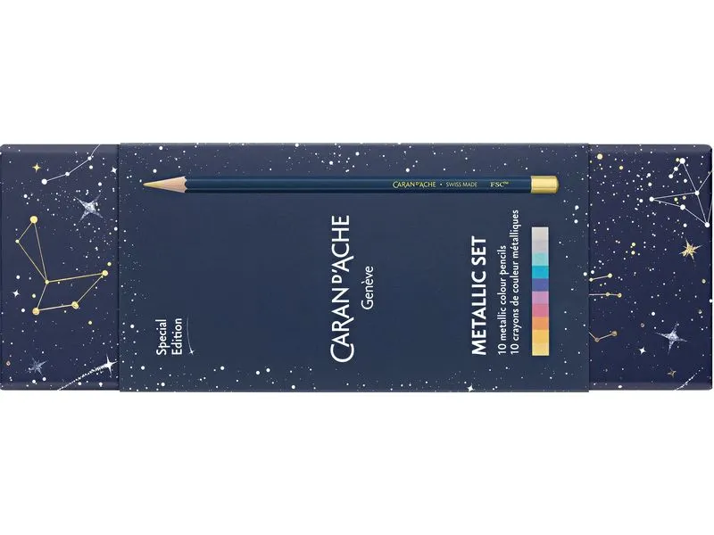 Caran d'Ache Farbstifte Cosmic Blue, mehrfarbig