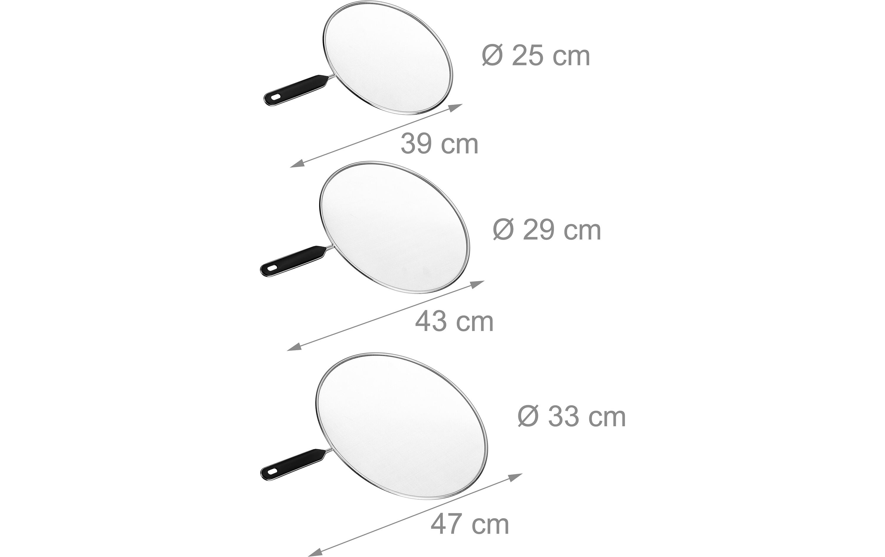 relaxdays Spritzschutzdeckel 3er Set