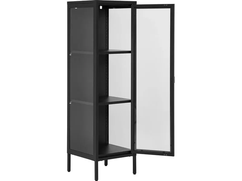 House Nordic Vitrine Brisbane 140 x 40 cm, Schwarz