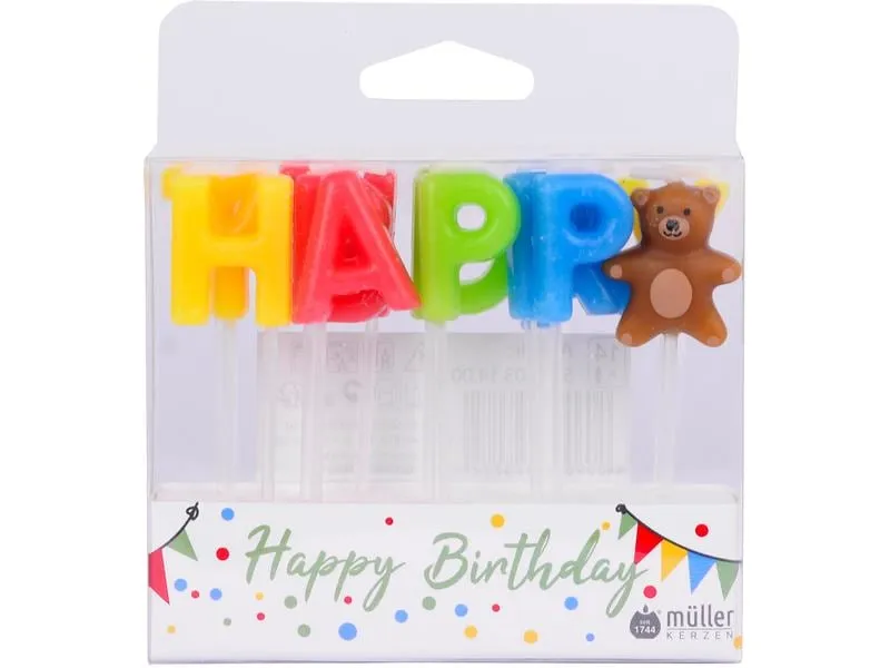 müller Kerzen Kerze «Happy Birthday» 14-teilig