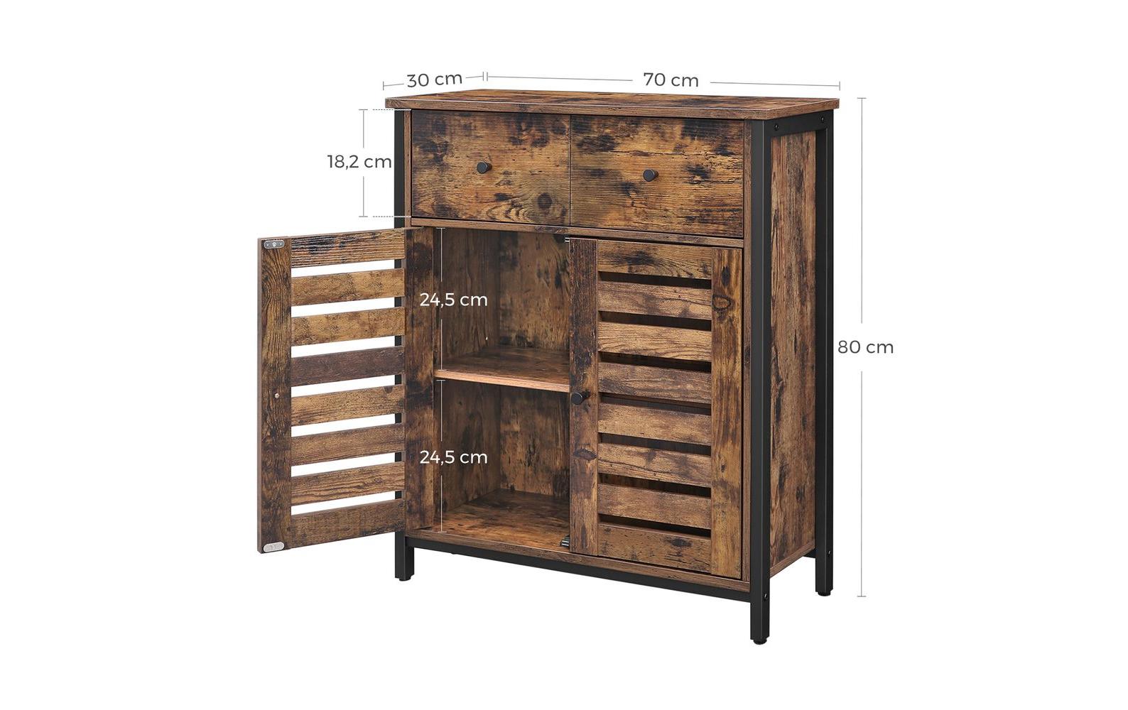 VASAGLE Kommode 80 x 68.6 cm, Braun