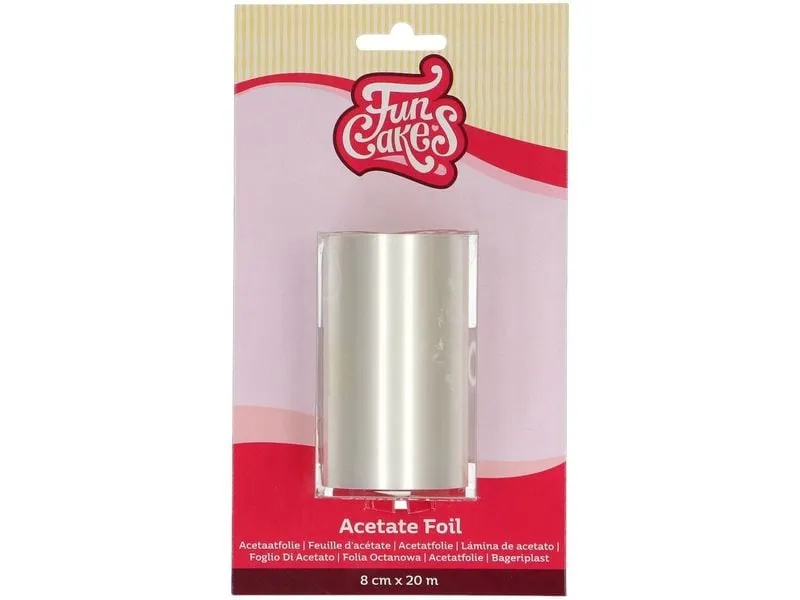 Funcakes Tortenrandfolie 8 cm 1 Stück, Klar Funcakes Tortenrandfolie 8 cm 1 Stück, Klar