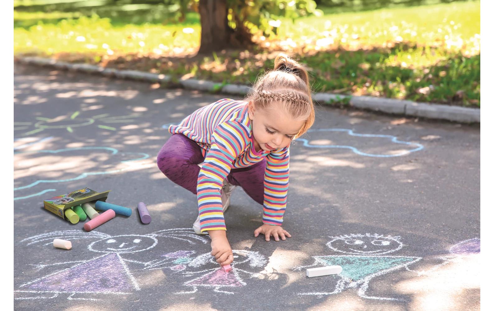 Pustefix Abenteuerschablone mit 18 Strassenkreiden