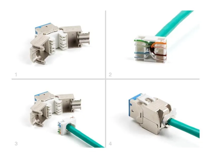 Delock Keystone-Modul RJ45 zu LSA Cat.6A Blau, 10 Stück