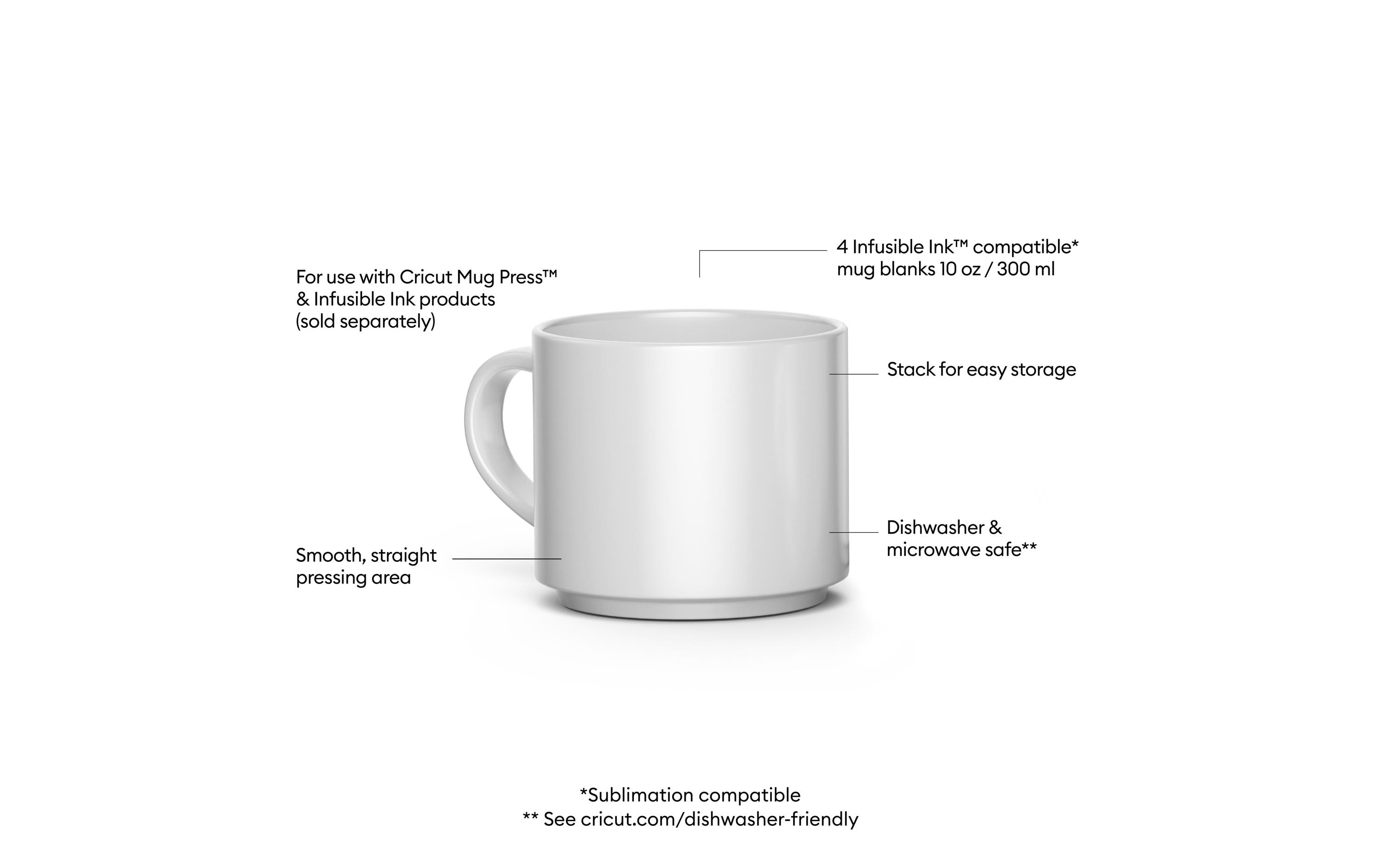 Cricut Tasse Infusible Ink / Mug Press stapelbar 4 Stück