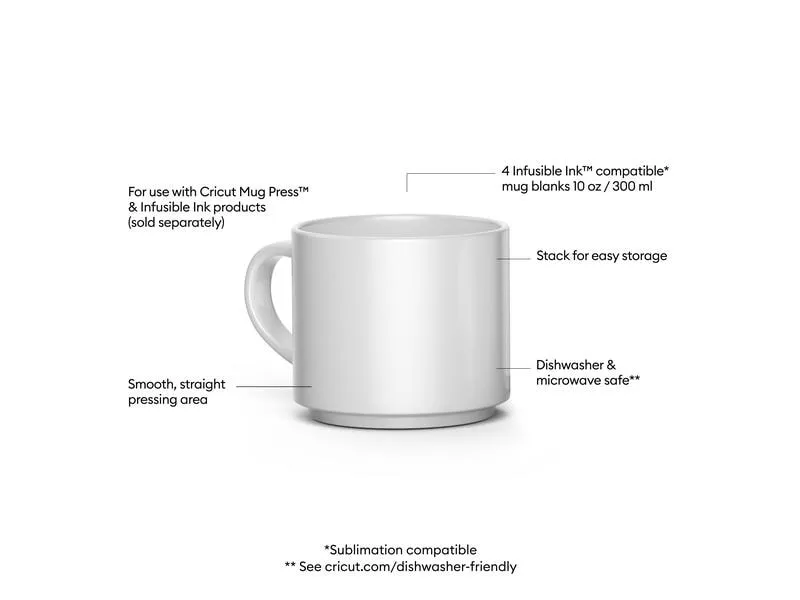 Cricut Tasse Infusible Ink / Mug Press stapelbar 4 Stück